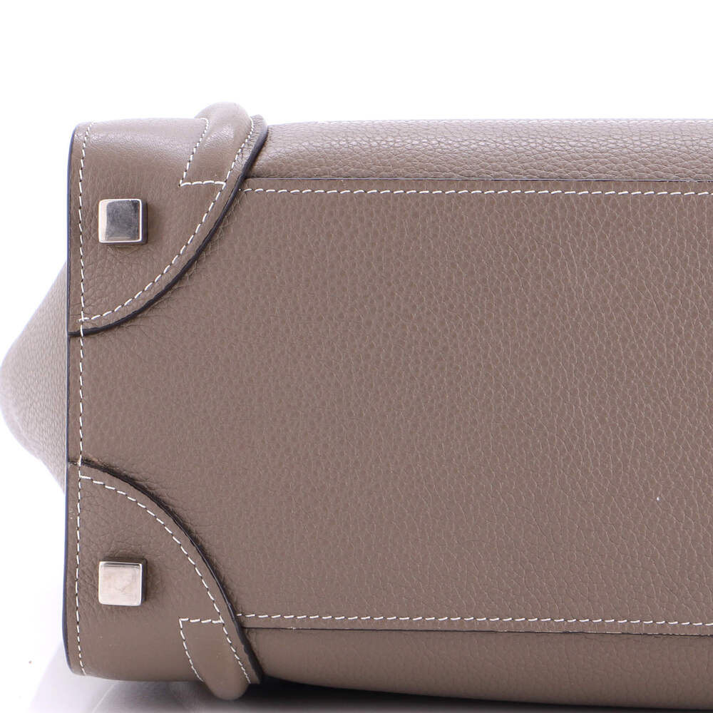 Celine Luggage Bag Grainy Leather Micro #268797C10B - Picture 6 of 7